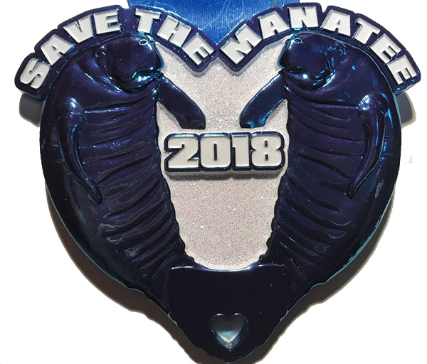2018 Manatee 5K Race Finisher Medal