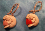 Manatee heart ornament