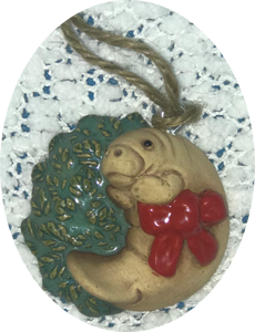 Manatee Holiday Ornament